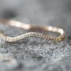 Salt and Pepper Diamond【Amie】Two-Finger Ring, Double Wave